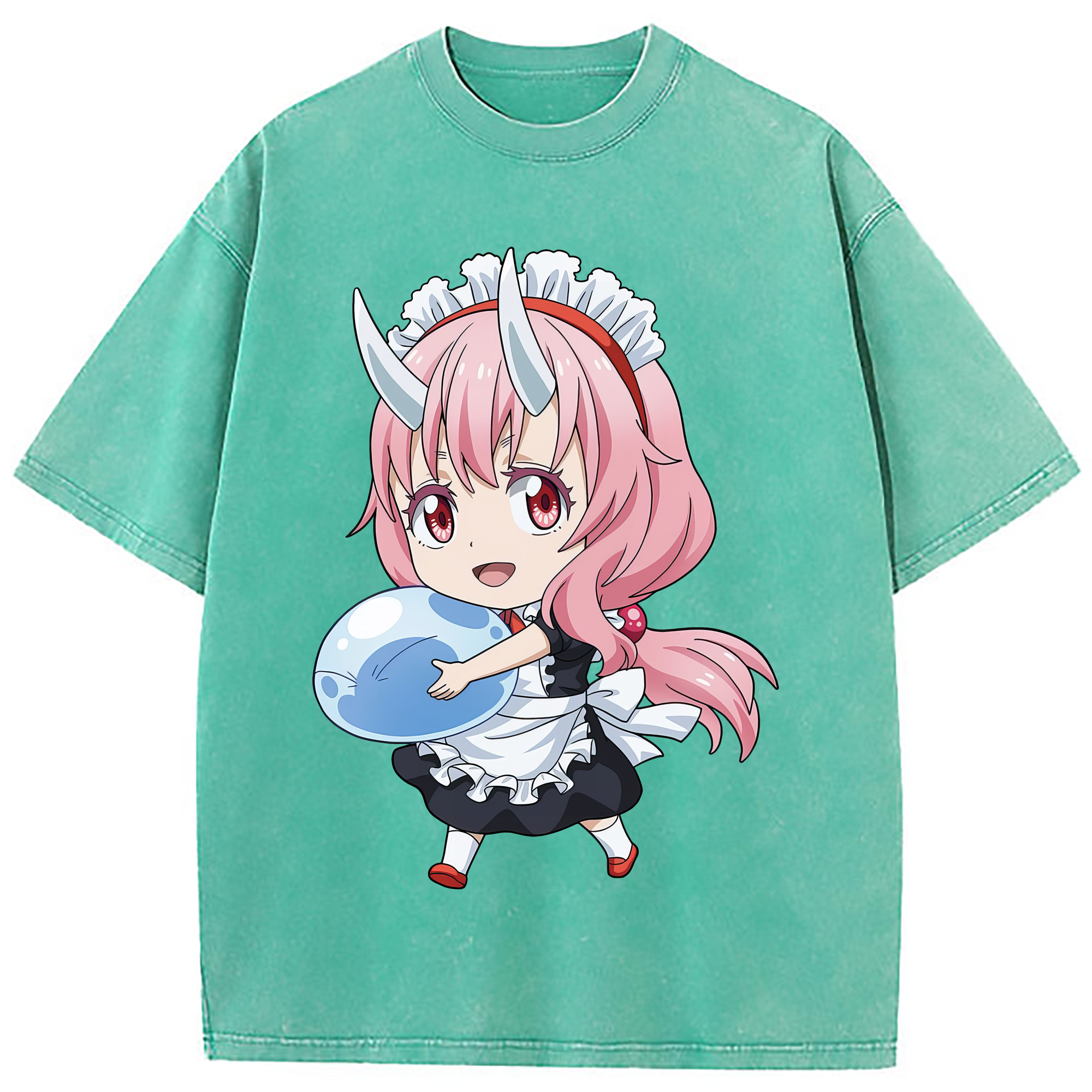 （画像用） 転スラ Regarding Reincarnated to Slime 綿100% ヴィンテージ風 半袖Tシャツ（フロントプリント）